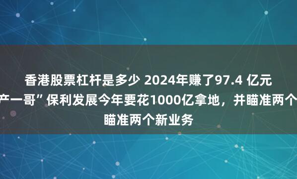 香港股票杠杆是多少 2024年赚了97.4 亿元，“地产一哥”保利发展今年要花1000亿拿地，并瞄准两个新业务